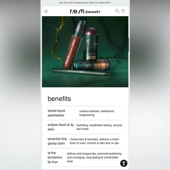 BNIB R.E.M. Beauty Elphaba 4-Piece Makeup Set - Picture 8 of 8